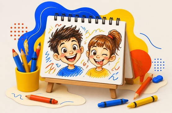 תמונת מופע: סדנת קריקטורה לילדים